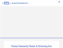 Tablet Screenshot of olmstedperformingarts.com